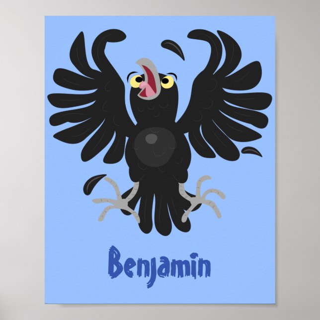 Lustigt galna tecknader av kråkans korv poster (Framsidan)