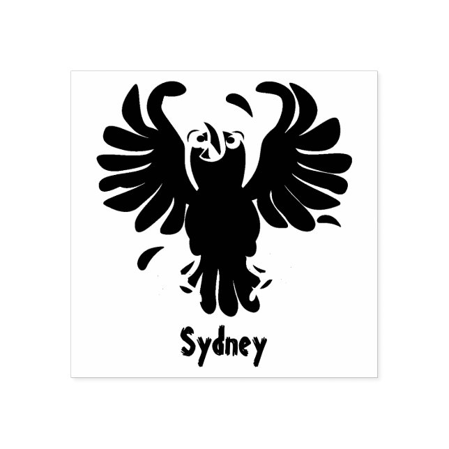 Lustigt galna tecknader av kråkans korv stämpel (Tryck)