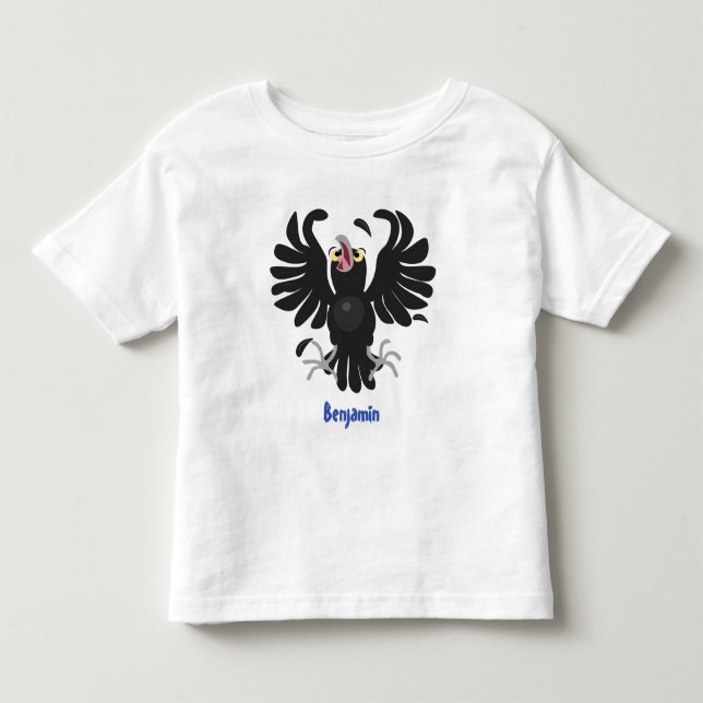Lustigt galna tecknader av kråkans korv t shirt (Framsida)