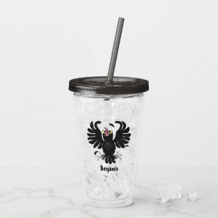 Lustigt galna tecknader av kråkans korv take away mugg