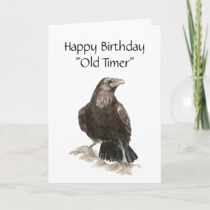 Lustigt, gamle timer, födelsedag, så gammal Ravens Kort