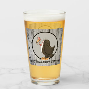 Lustigt gammalt Buzzards Tavern-glas Glaskopp