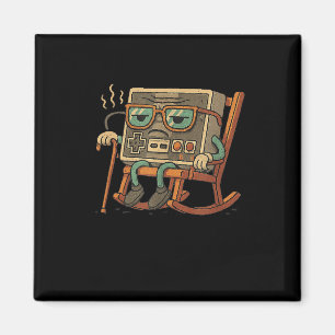 Lustigt gammalt spel Retro 80s 90s videospelsverkt Magnet