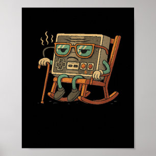 Lustigt gammalt spel Retro 80s 90s videospelsverkt Poster