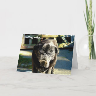 Lustigt gammalt svart pg-födelsedagskort kort