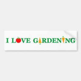 Lustigt Gardener i KÄRLEK ! Bumper Sticker Bildekal