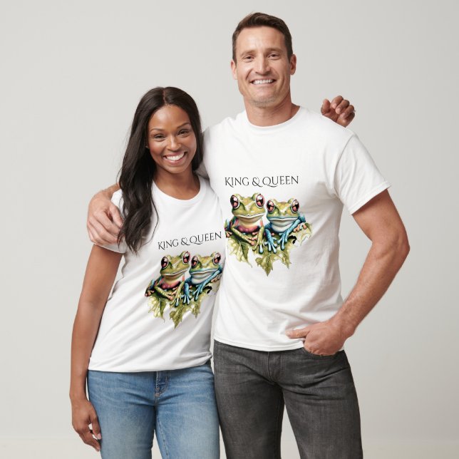 Lustigt gåva till ett par med vackra matrisgrodor t shirt (Unisex)