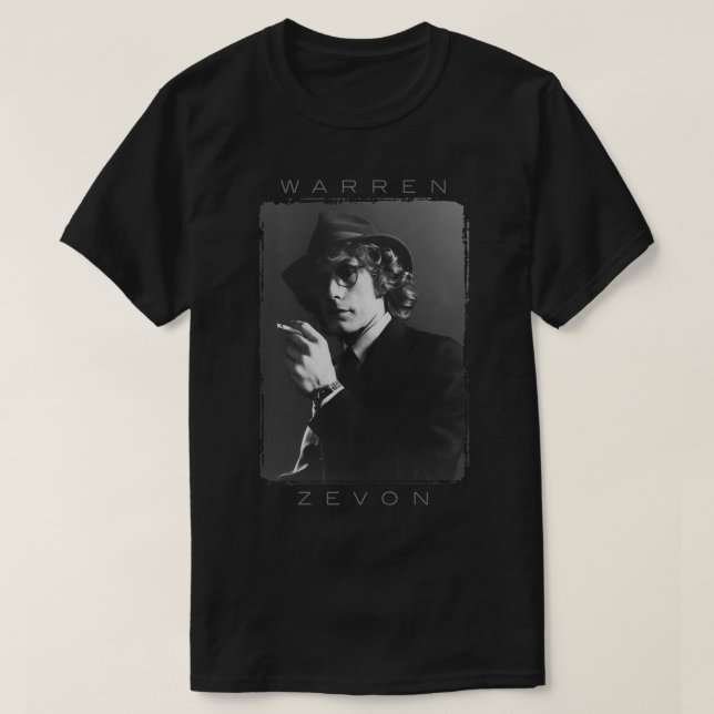 Lustigt gåva till Warren Art Zevon-gåvor till Hall T Shirt (Design framsida)