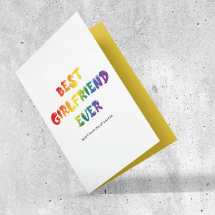 Lustigt Gay Best Girlkompis någonsin-Helgdag-kort Helgkort