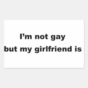Lustigt Gay Slogan! Rektangulärt Klistermärke