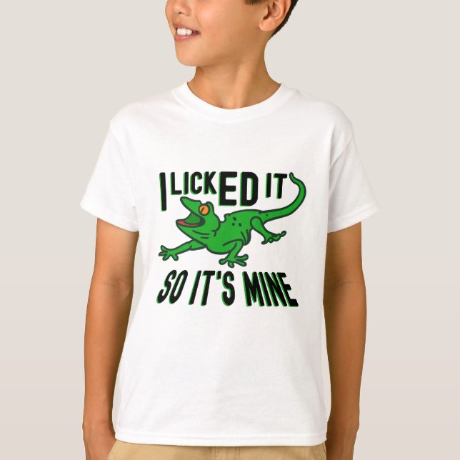 Lustigt Gecko Reptildesign T Shirt (Framsida)