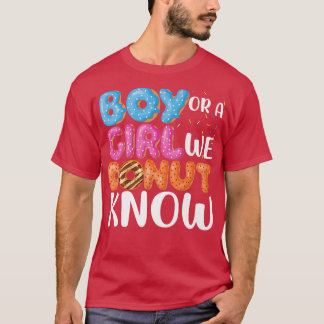 Lustigt Gender Reveal Vi Donut Know Donut Älskare T Shirt