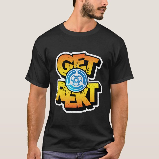 Lustigt Get Rekt Say Rocket Soccer Boost Graphic T Shirt (Framsida)