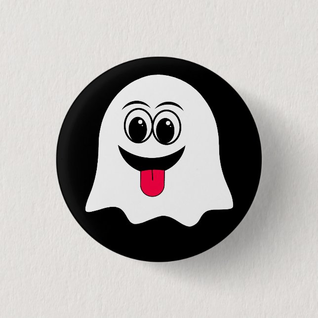 Lustigt Ghost emoji! Knapp (Framsida)