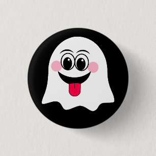 Lustigt Ghost emoji! Knapp