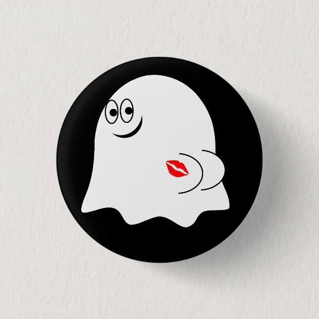 Lustigt Ghost emoji! Knapp (Framsida)