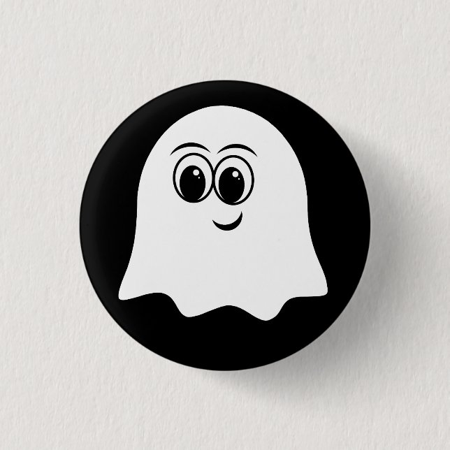 Lustigt Ghost emoji! Knapp (Framsida)