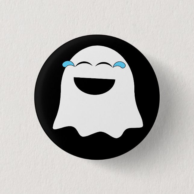 Lustigt Ghost emoji! Knapp (Framsida)