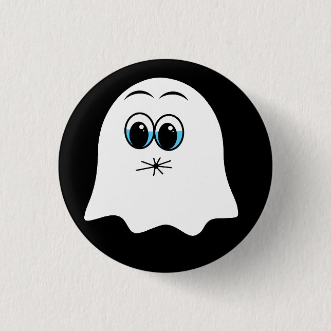 Lustigt Ghost emoji! Knapp (Framsida)