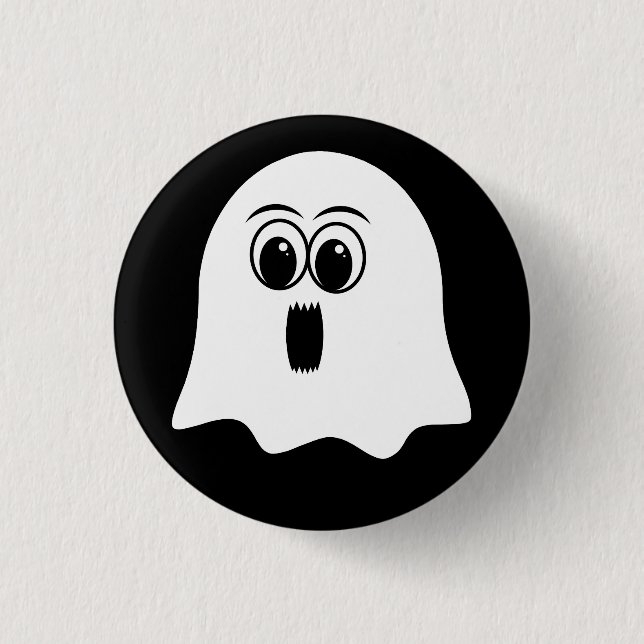 Lustigt Ghost emoji! Knapp (Framsida)