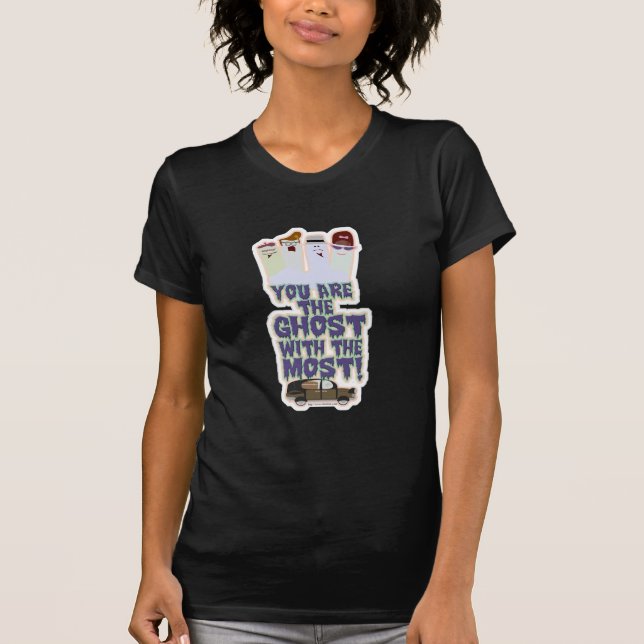 Lustigt Ghost med Tecknaden Most Halloween Tee Shirt (Framsida)