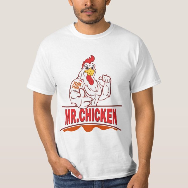 Lustigt Ghost och Chicken T Shirt (Framsida)