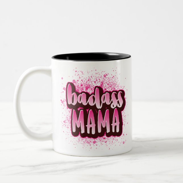 Lustigt gift för Badass Mamma Mamma Två-Tonad Mugg (Vänster)