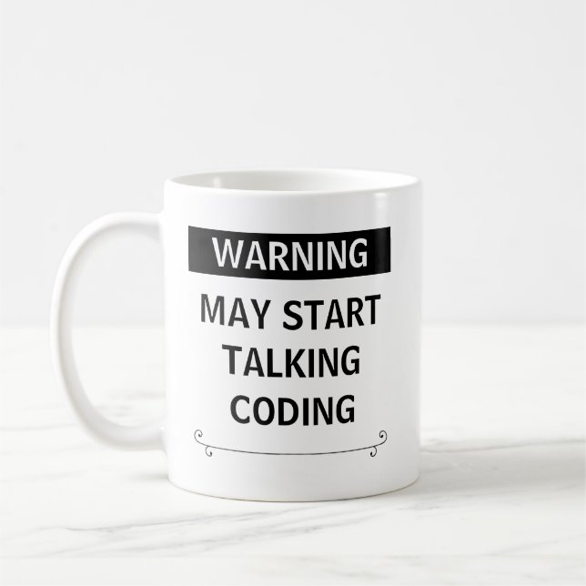 Lustigt gift för kodrar, programmerare kaffemugg (Vänster)