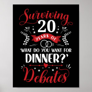 Lustigt gift Par han eller hennes 20:e Bröllop Ann Poster