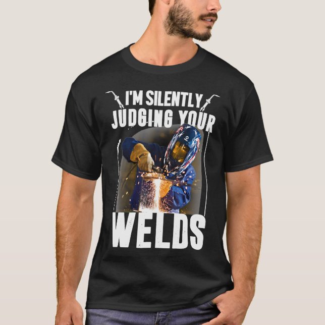 Lustigt Gift Welder Tee... Jag dömer ditt vi. T Shirt (Framsida)