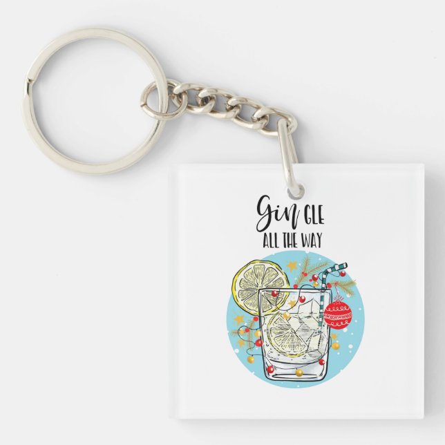 Lustigt Gin christmas-kort jingle hela vägen (Framsidan)