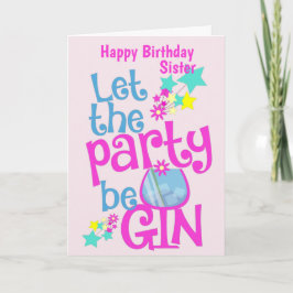 Lustigt Gin Grattis på födelsedagen Kort