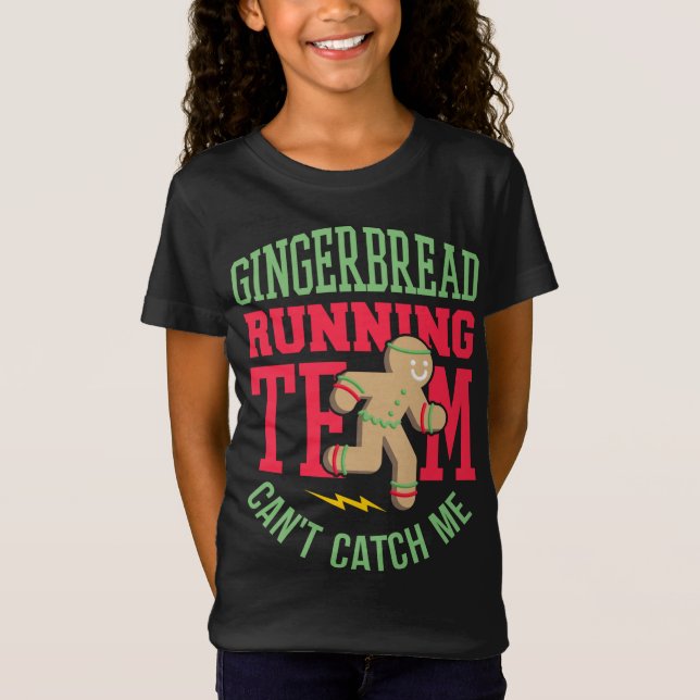 Lustigt Gingerbröd under julhelgen T Shirt (Framsida)