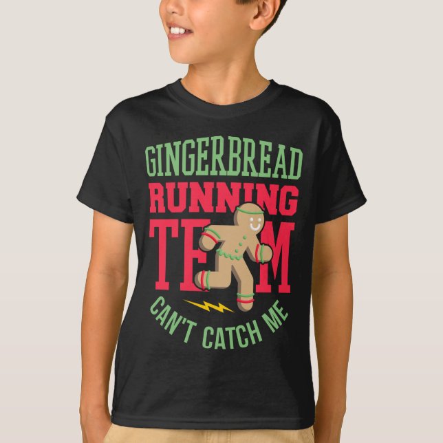 Lustigt Gingerbröd under julhelgen T Shirt (Framsida)