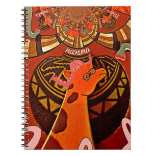 Lustigt Giraffe: En afrikansk karm i Kaleidoscopic Anteckningsbok