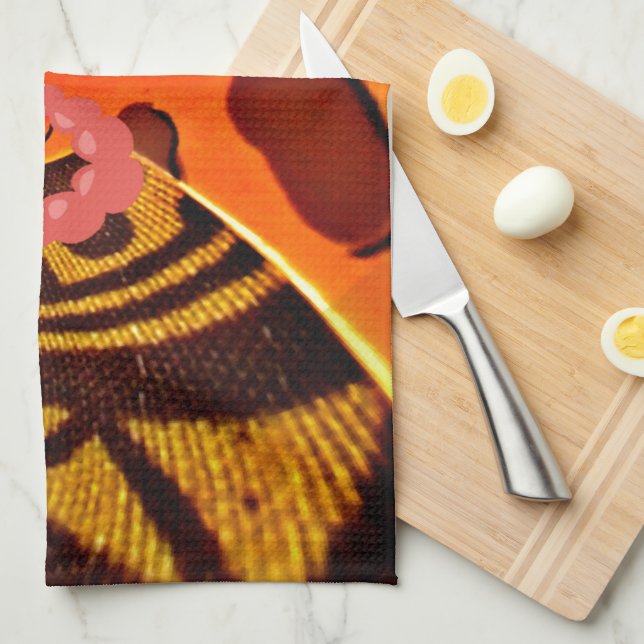 Lustigt Giraffe: En afrikansk karm i Kaleidoscopic Kökshandduk (Vikt i Fjärdedel)