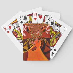 Lustigt Giraffe: En afrikansk karm i Kaleidoscopic Spelkort