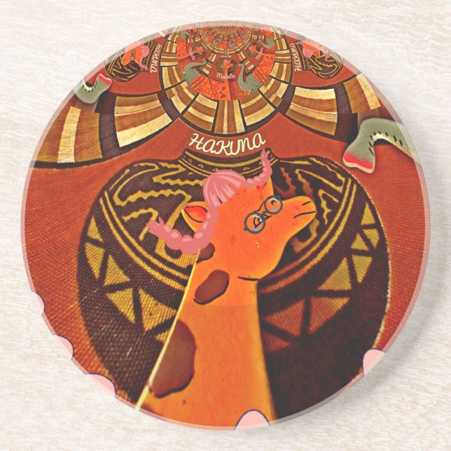 Lustigt Giraffe: En afrikansk karm i Kaleidoscopic Underlägg (Framsidan)