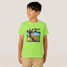 Lustigt Giraffe i 3D-bild för bärbara datorer T Shirt