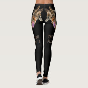 Lustigt Giraffe Tunga uppspelande väska - lägg t Leggings