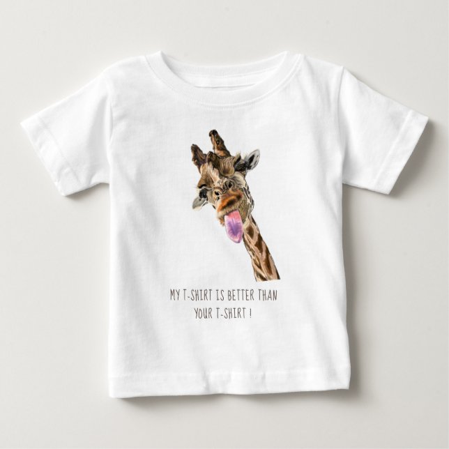Lustigt Giraffe Tunga uppspelande väska - lägg til T Shirt (Framsida)