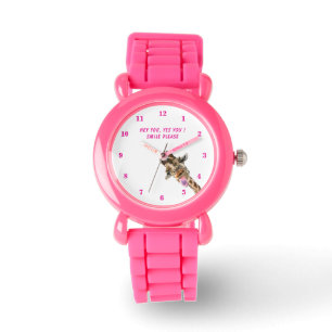 Lustigt Giraffe Watch med text Armbandsur