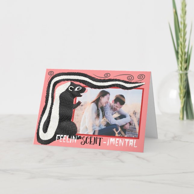 Lustigt Glad Alla hjärtans dag Skunk Kärlek | Lägg Helgkort (Framsida)