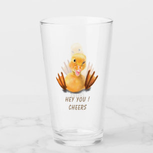 Lustigt glas med Anka Smile - Cheers