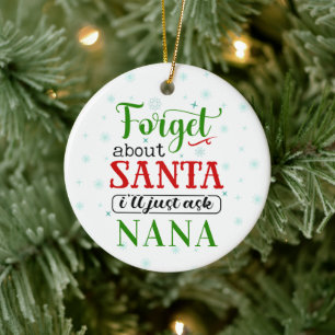 Lustigt glöm jultomten NANA julprydnad Julgransprydnad Keramik