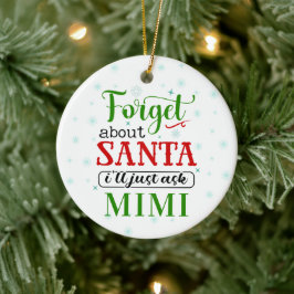 Lustigt Glöm MIMI Grandma-julprydnaden Julgransprydnad Keramik