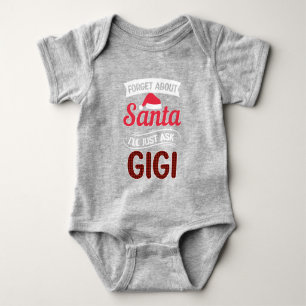 Lustigt glömma om Santa/Gigi Baby Bodykosti T Shirt