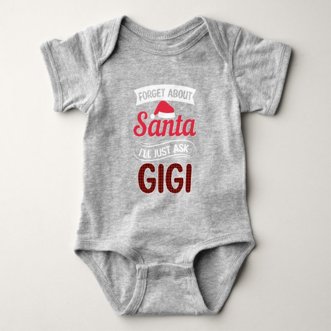Lustigt glömma om Santa/Gigi Baby Bodykosti T Shirt (Framsida)