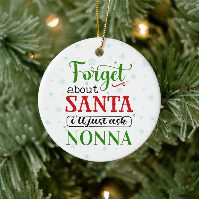 Lustigt glömma Santa NONNA-julprydnaden Julgransprydnad Keramik (Träd)