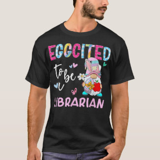 Lustigt Gnome Eggted som bibliotekarie Easte T Shirt